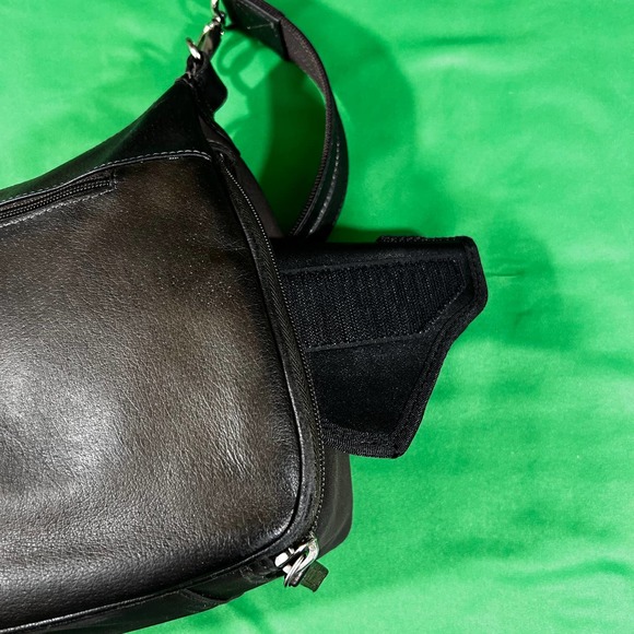Gun Tote'n Mamas Brown Leather & Ballistic Nylon Concealed Carry Handbag CCW - Picture 7 of 12